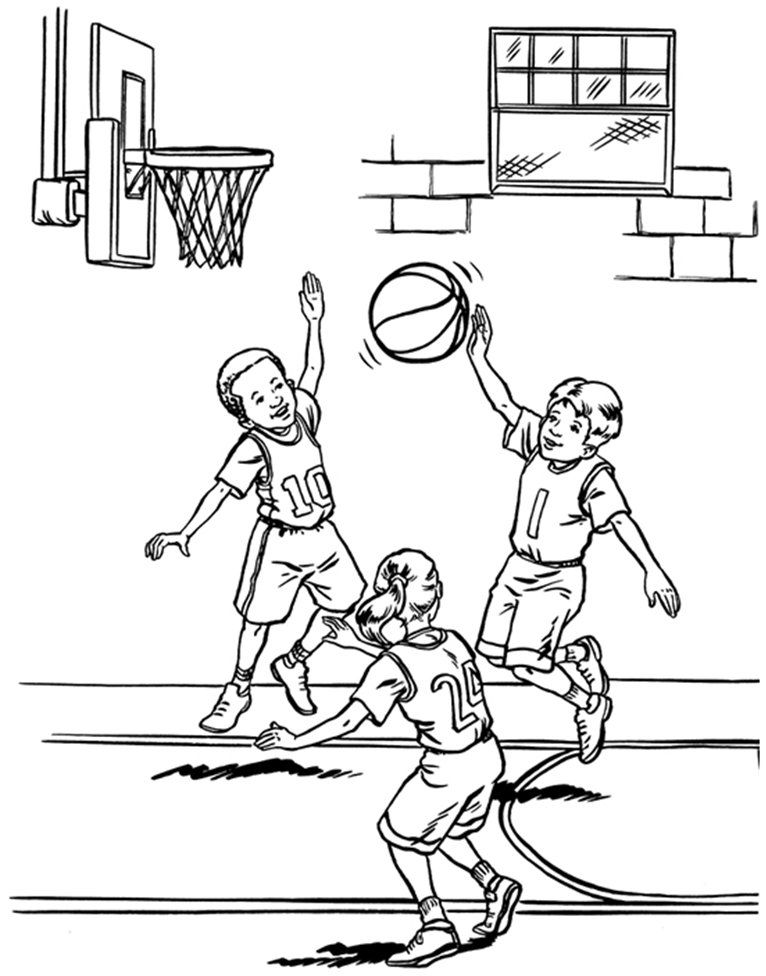 NBA Basketball Coloring Sheets Free Printable 10