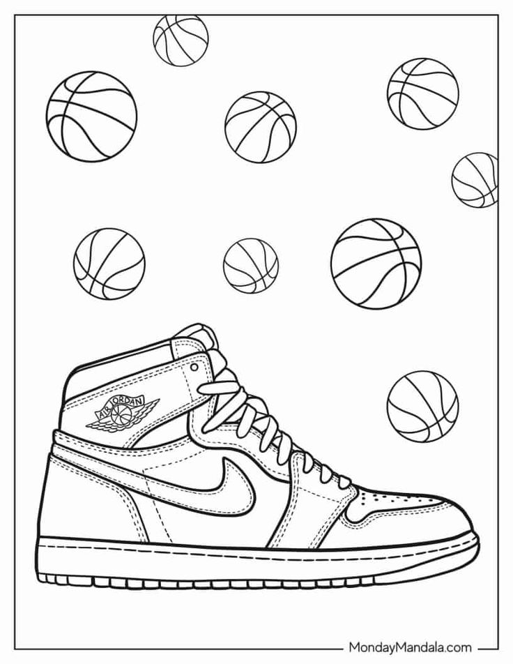 NBA Basketball Coloring Sheets Free Printable 13