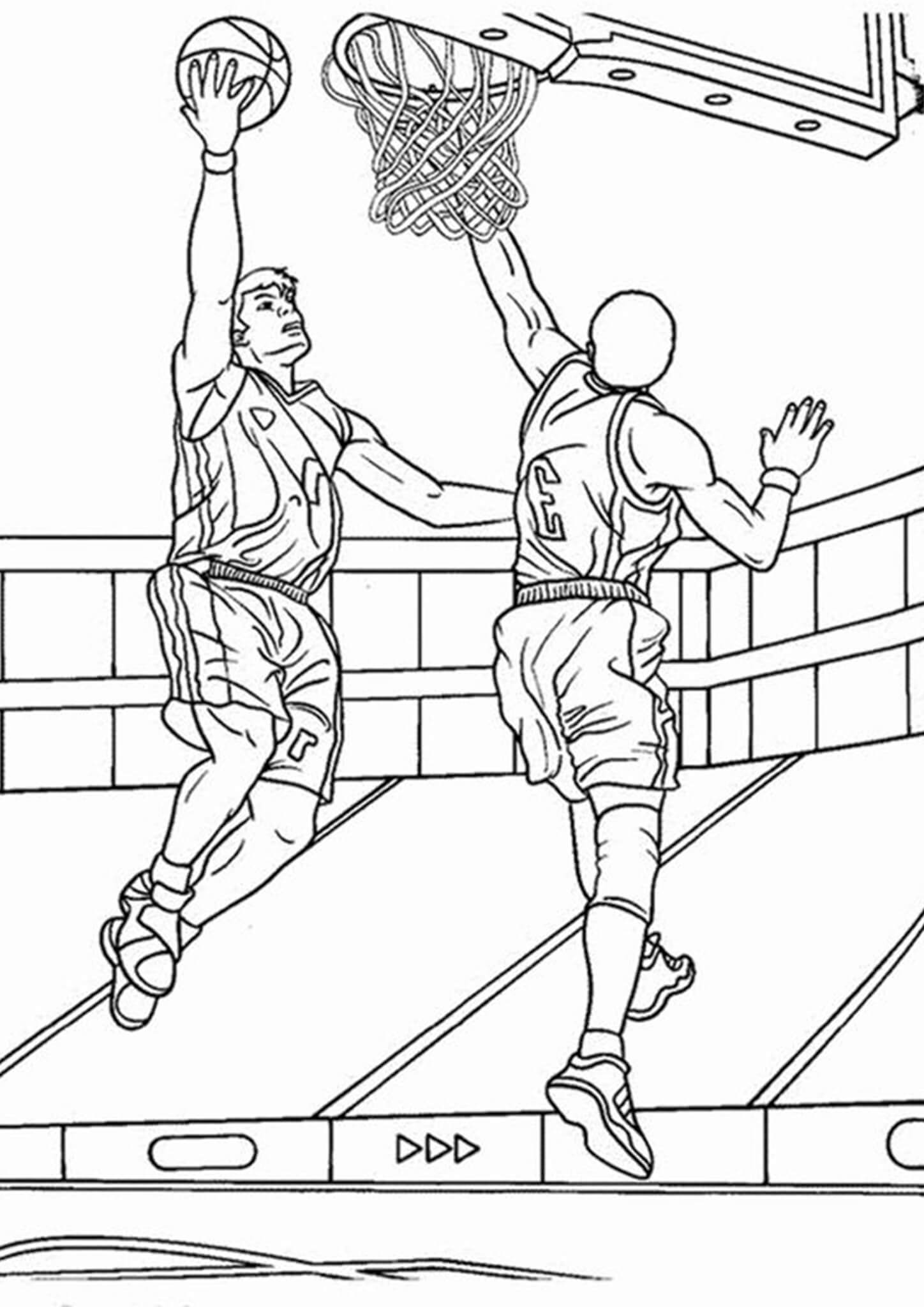 NBA Basketball Coloring Sheets Free Printable 19