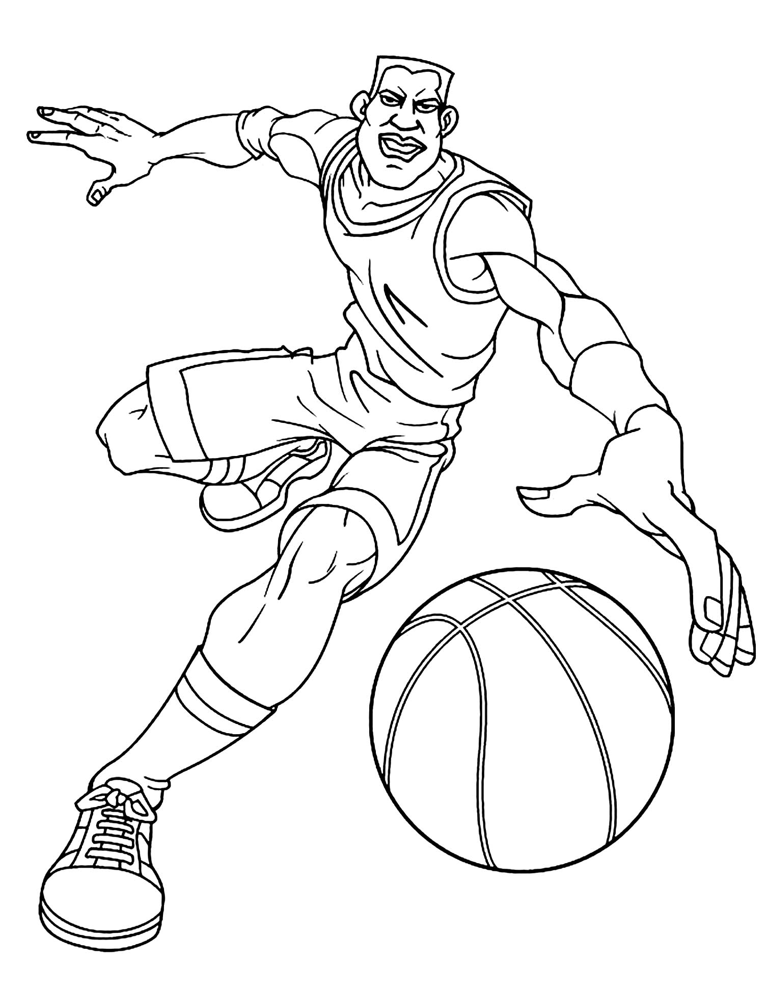 NBA Basketball Coloring Sheets Free Printable 6