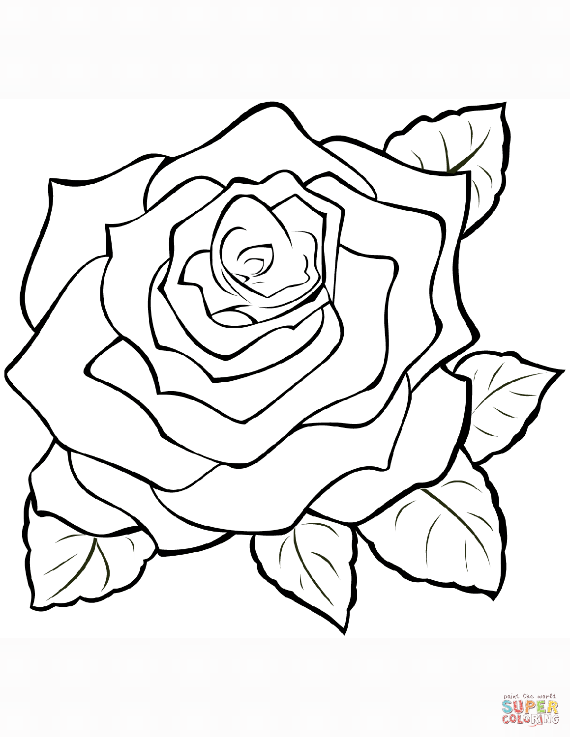 Rose Coloring Pages for Grown Ups Printables 36