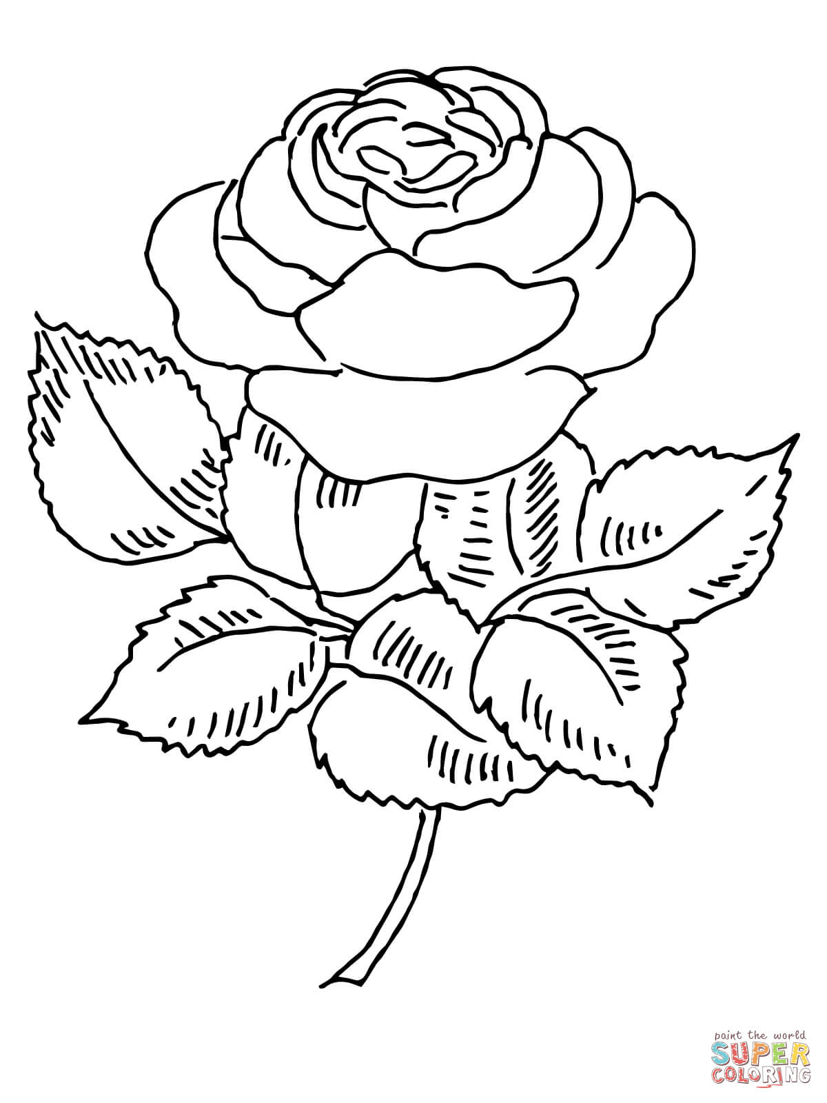 Rose Coloring Pages for Grown Ups Printables 83