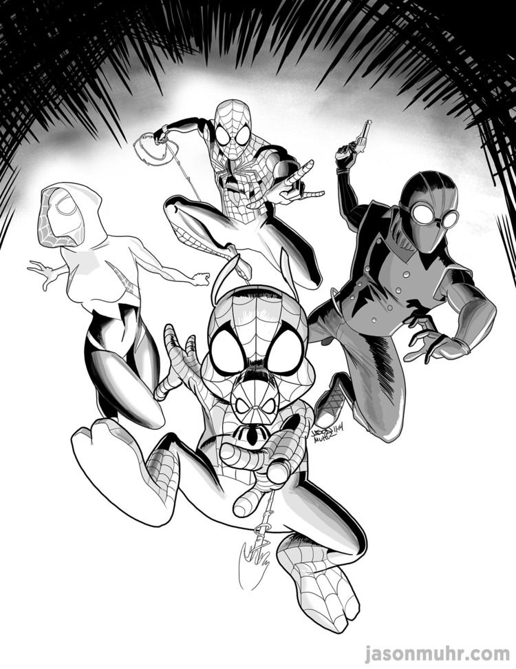 Spider man across the spider verse coloring pages 12