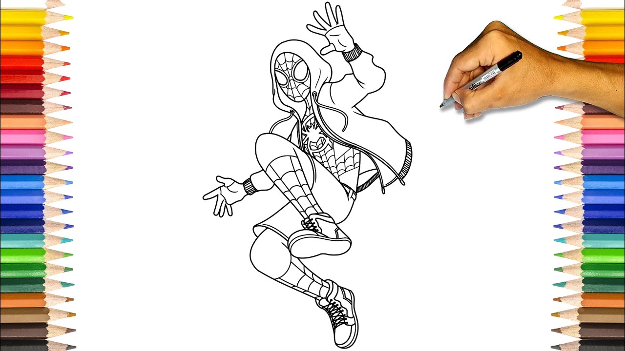 Spider man across the spider verse coloring pages 120