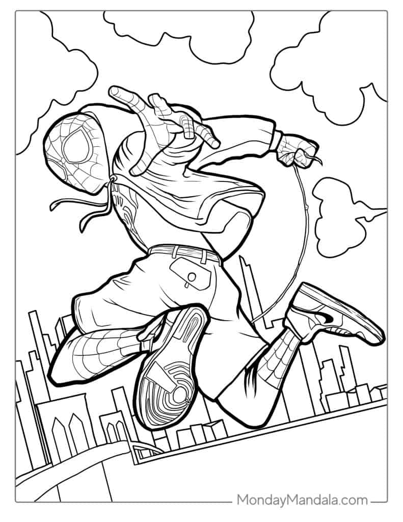 Spider man across the spider verse coloring pages 132