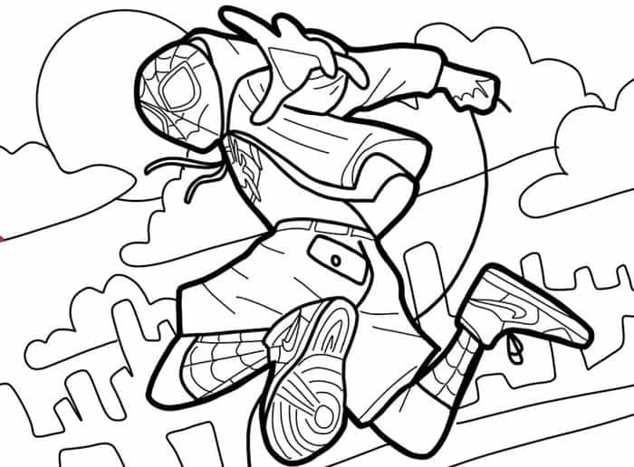 Spider man across the spider verse coloring pages 14