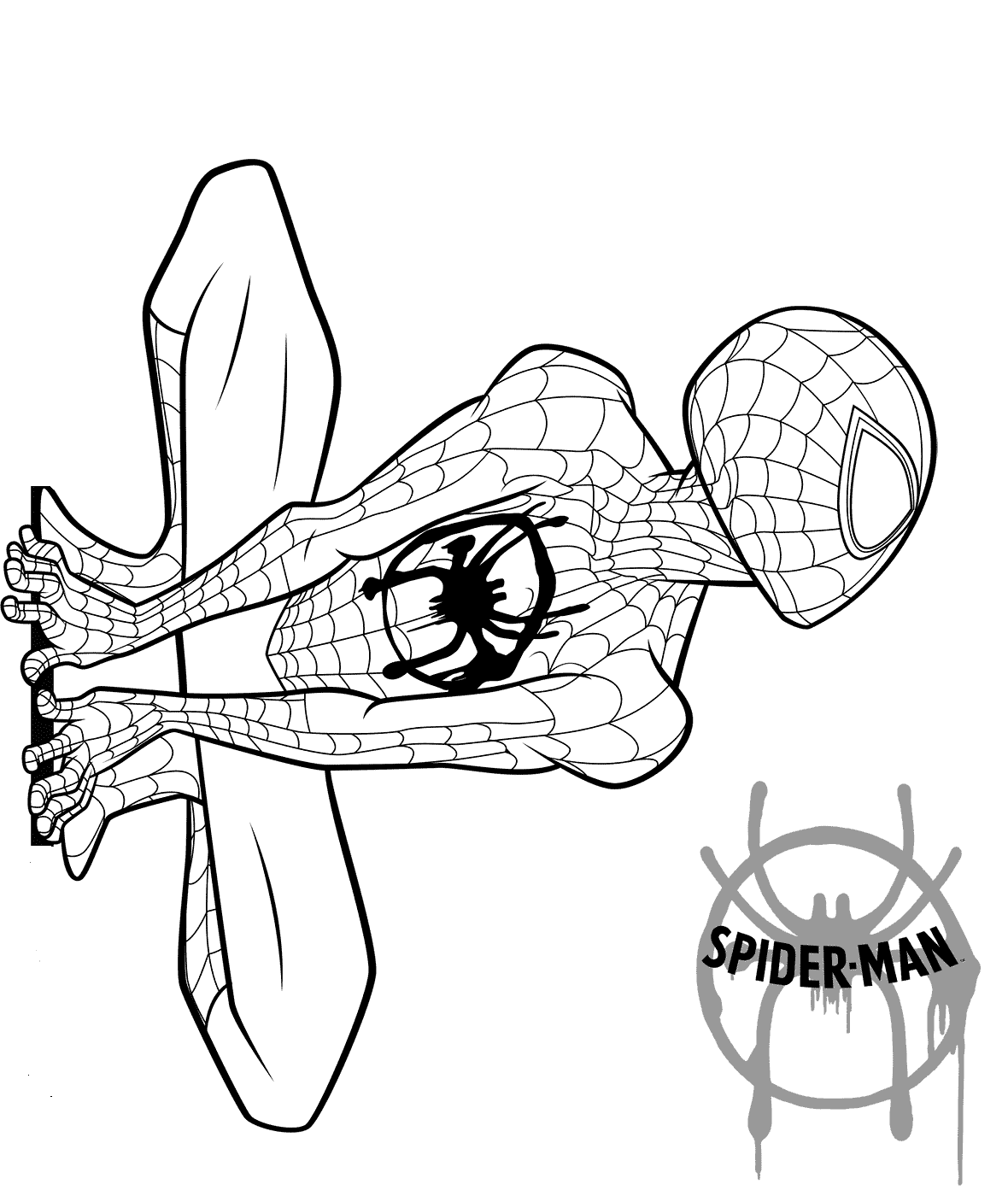 Spider man across the spider verse coloring pages 17