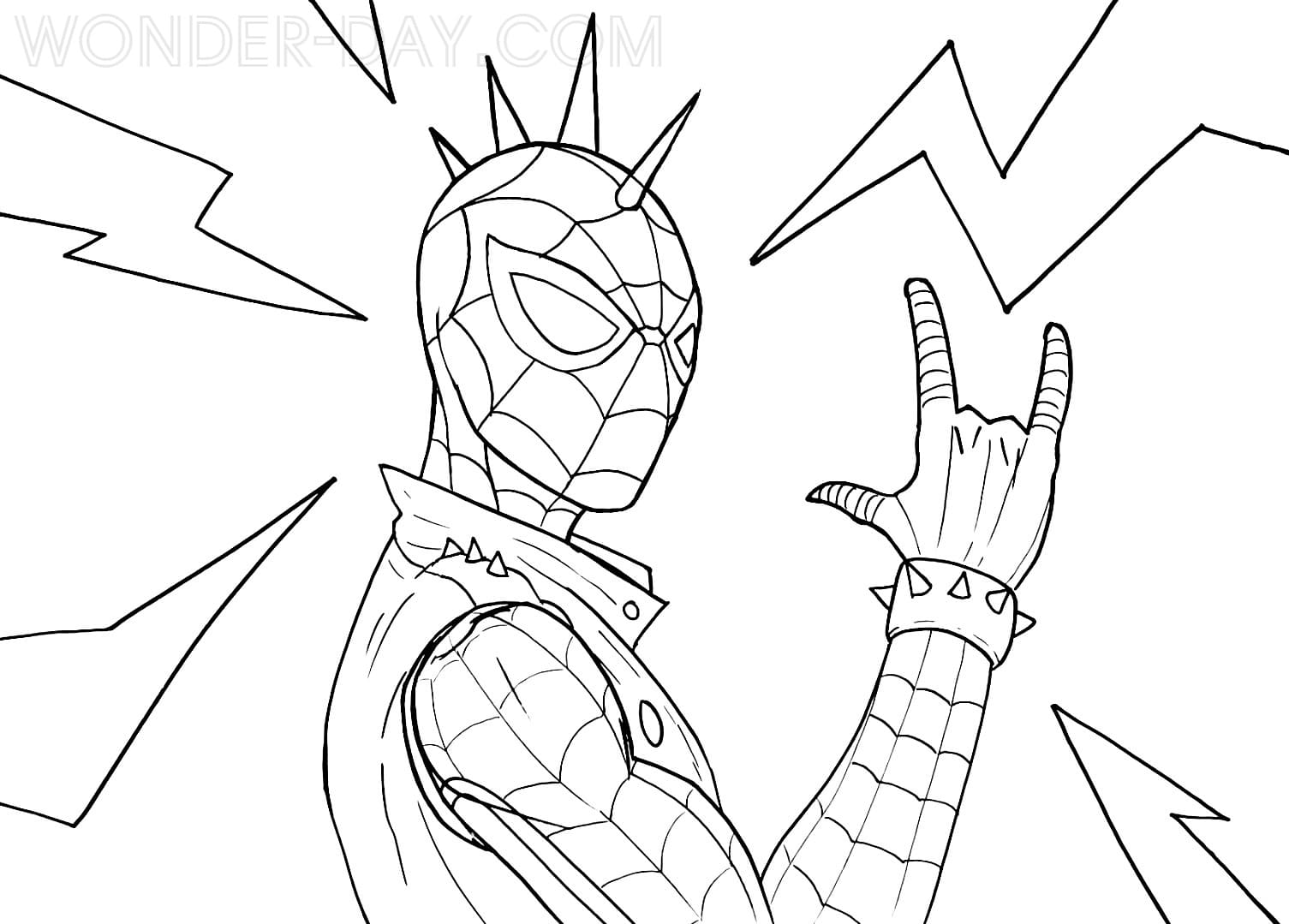 Spider man across the spider verse coloring pages 18