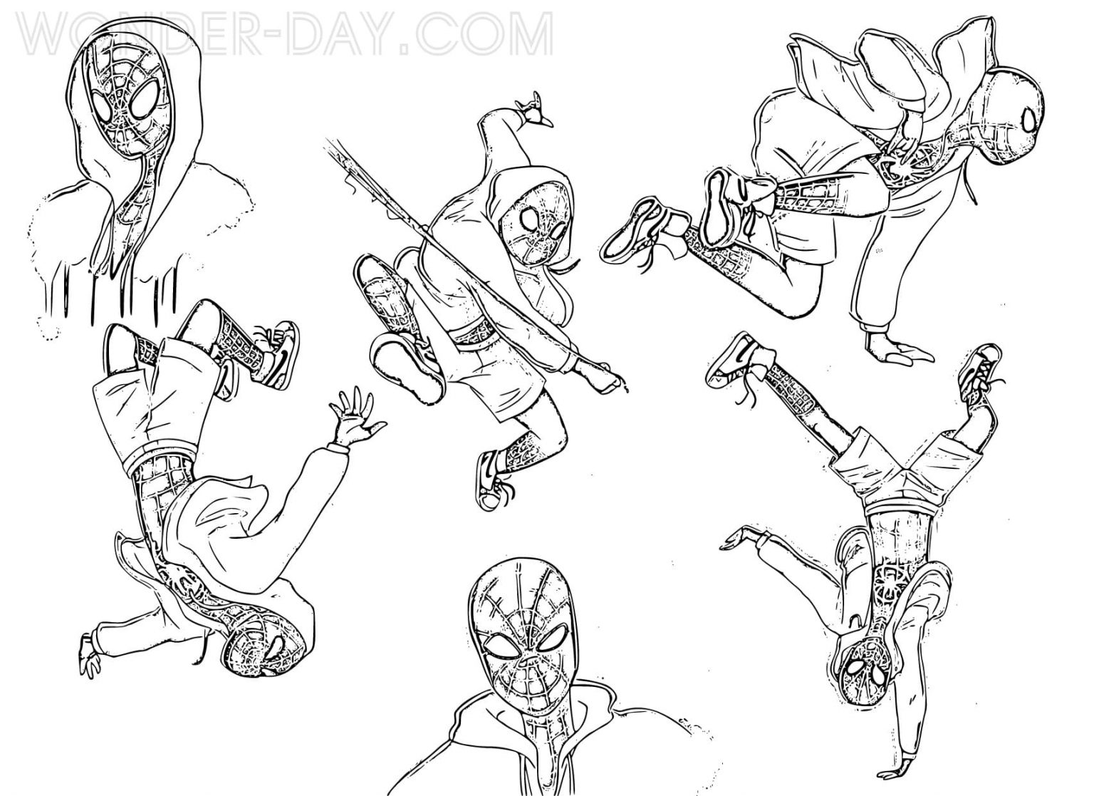 Spider man across the spider verse coloring pages 22