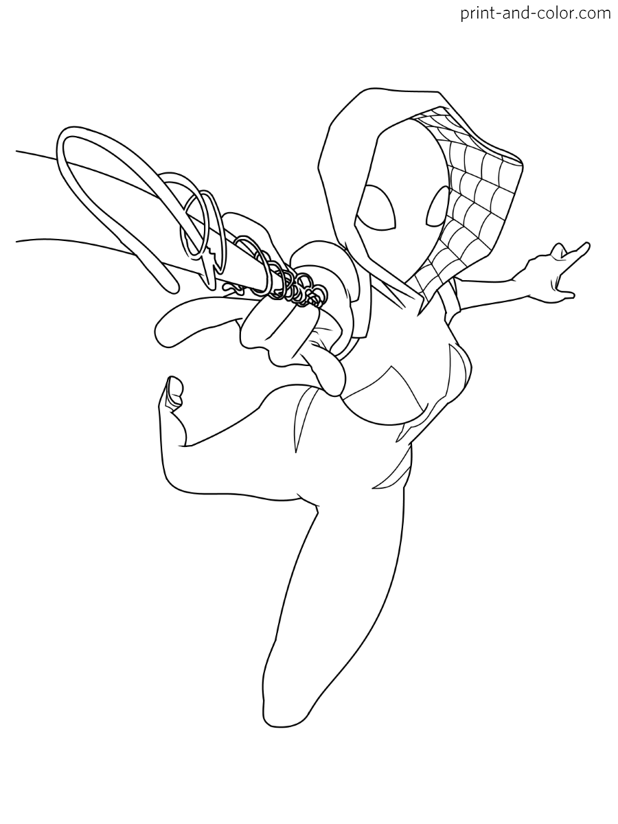 Spider man across the spider verse coloring pages 33