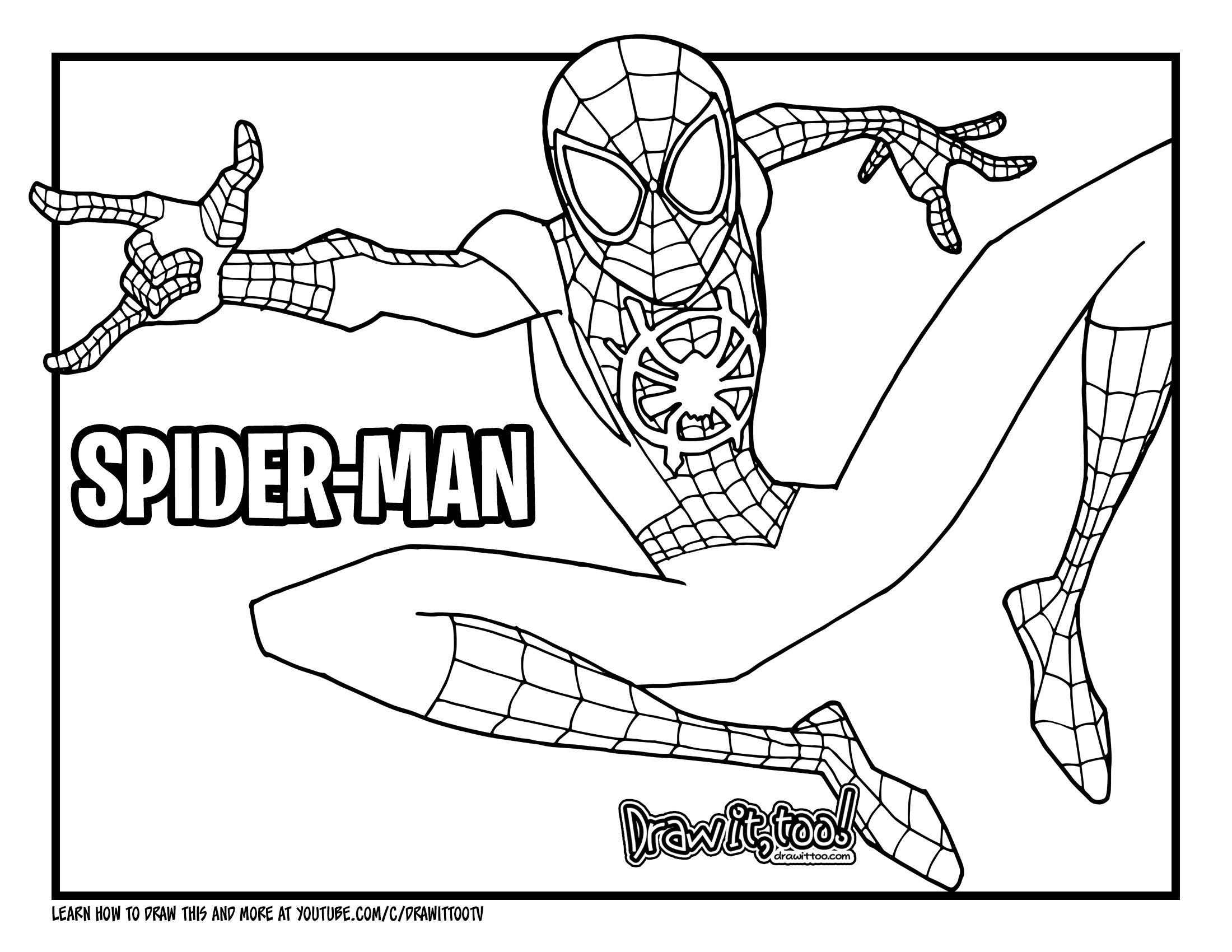 Spider man across the spider verse coloring pages 64