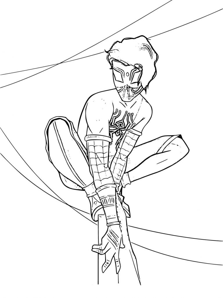 Spider man across the spider verse coloring pages 87