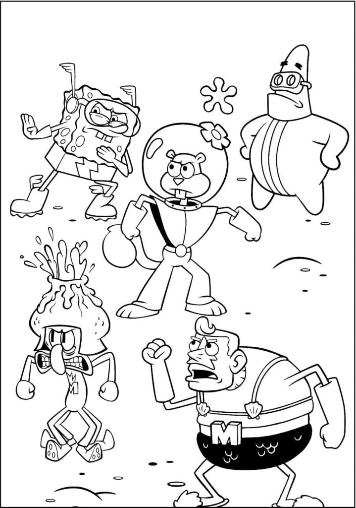 SpongeBob Coloring Pages: 150+ Dive into Fun with SpongeBob Extravaganza 13