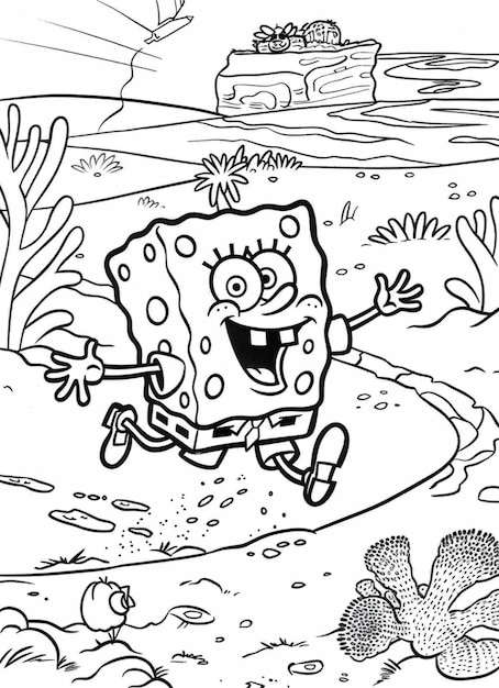 SpongeBob Coloring Pages: 150+ Dive into Fun with SpongeBob Extravaganza 136