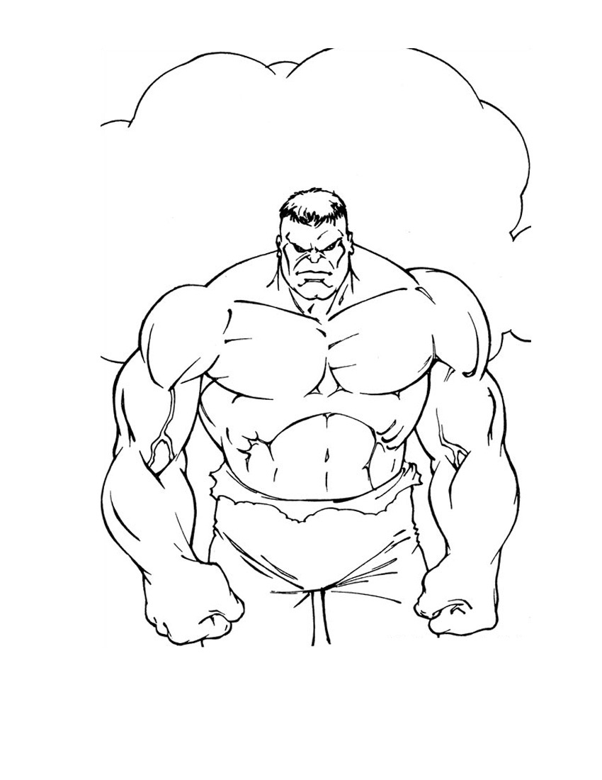 The Incredible Hulk Coloring Pages Free Printable 1