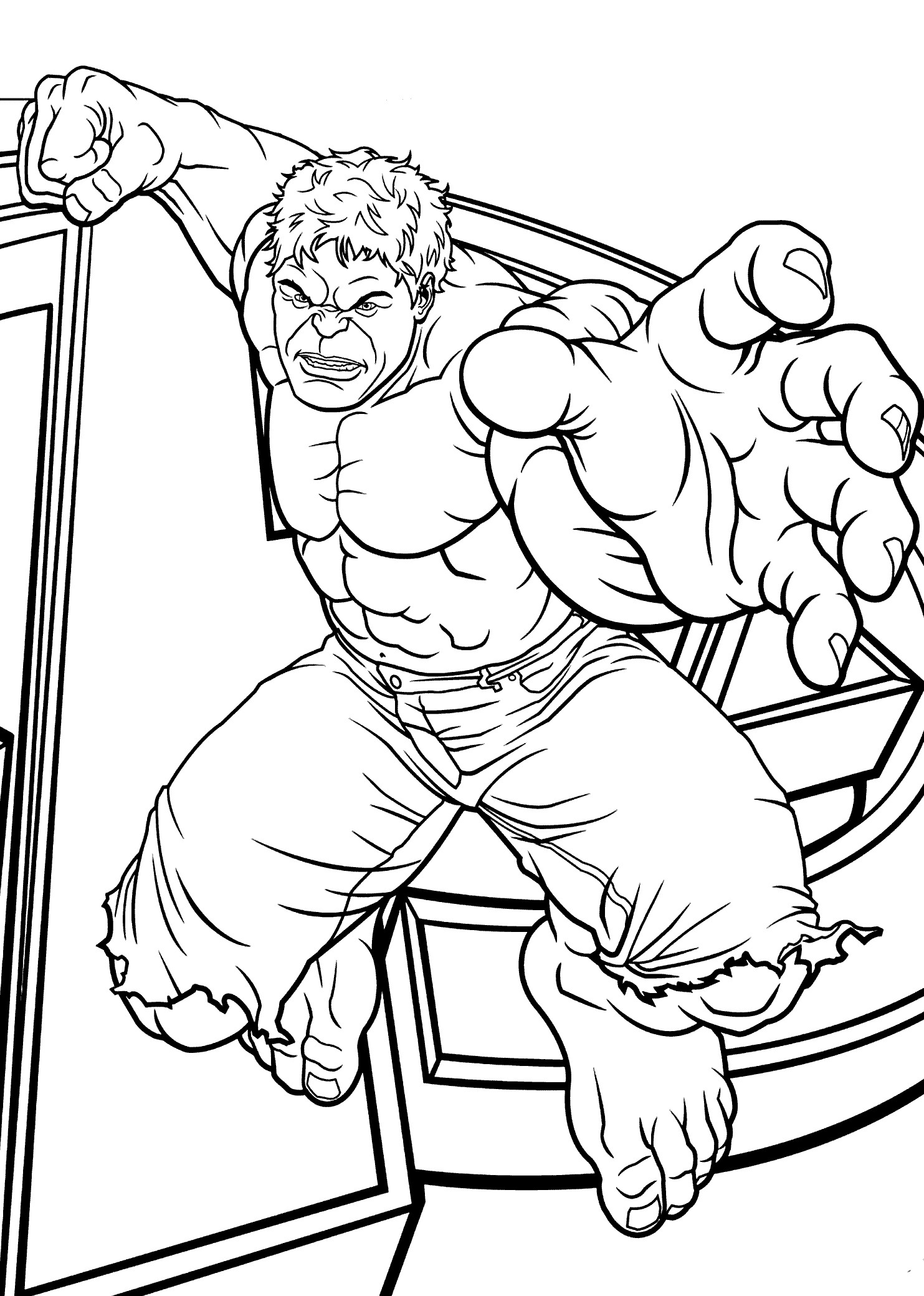 The Incredible Hulk Coloring Pages Free Printable 10