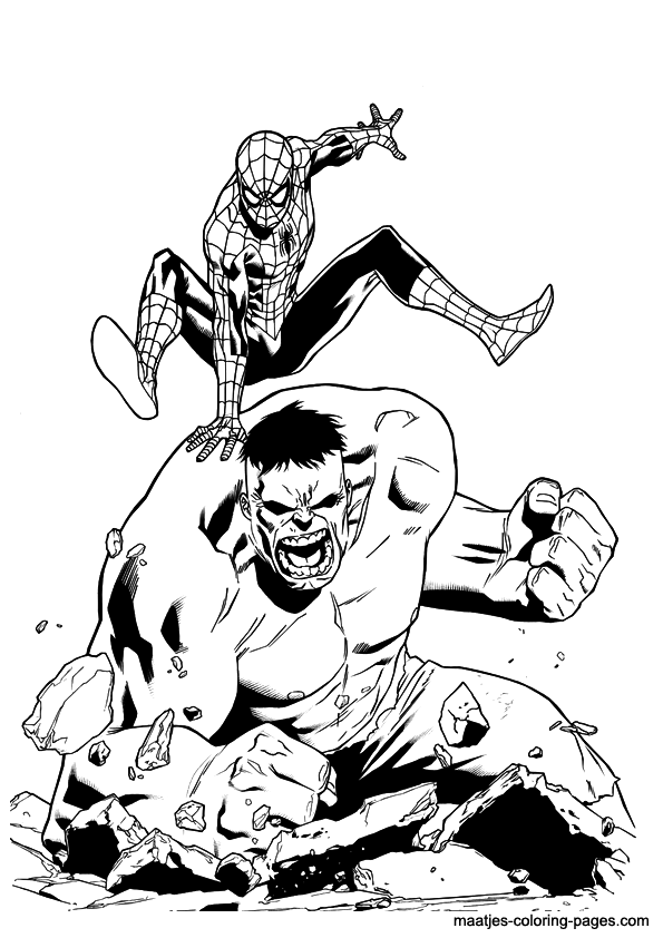 The Incredible Hulk Coloring Pages Free Printable 100