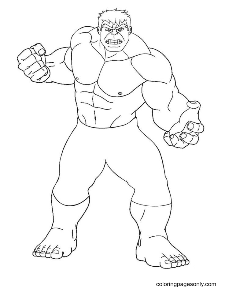 The Incredible Hulk Coloring Pages Free Printable 102