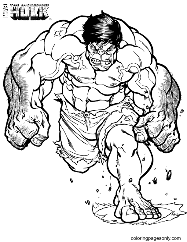 The Incredible Hulk Coloring Pages Free Printable 103