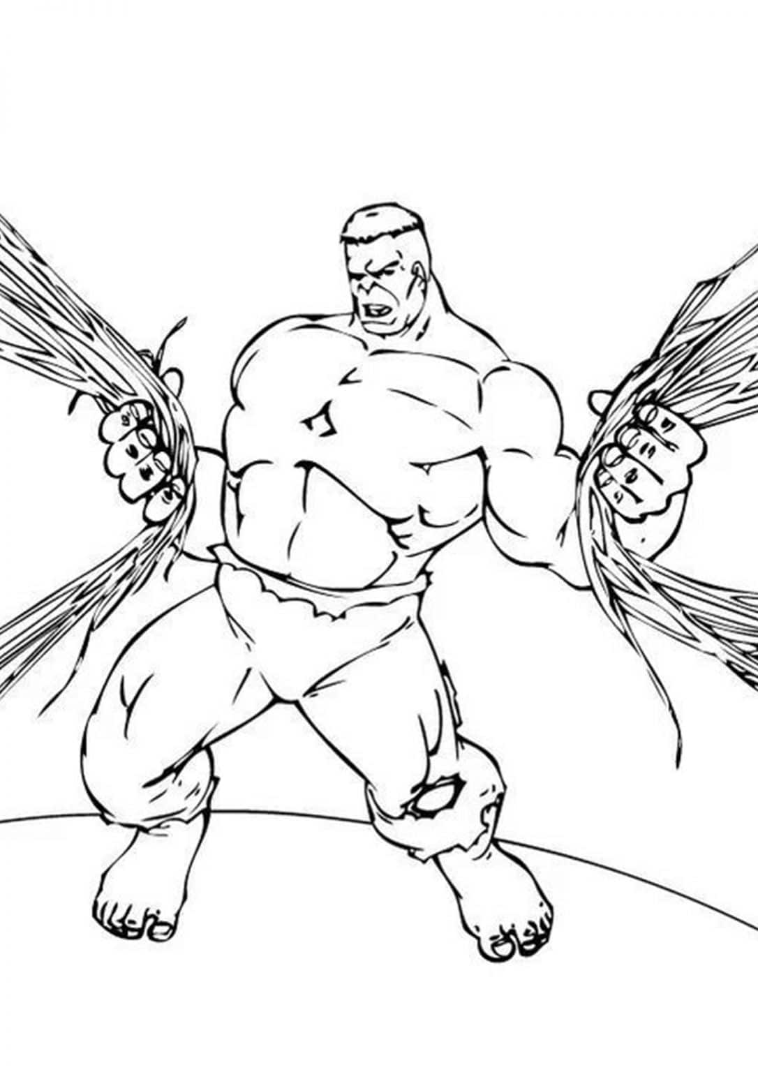 The Incredible Hulk Coloring Pages Free Printable 2