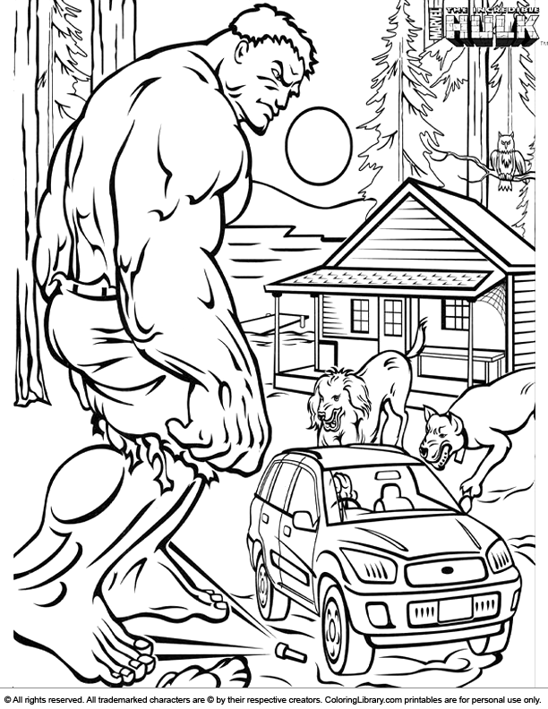 The Incredible Hulk Coloring Pages Free Printable 23