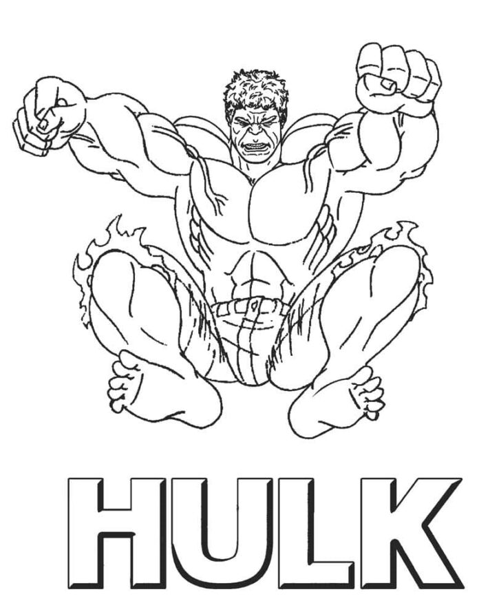 The Incredible Hulk Coloring Pages Free Printable 30