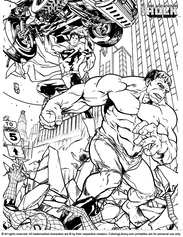 The Incredible Hulk Coloring Pages Free Printable 31