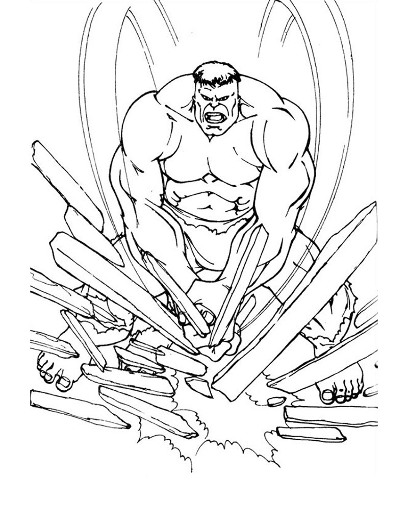 The Incredible Hulk Coloring Pages Free Printable 48