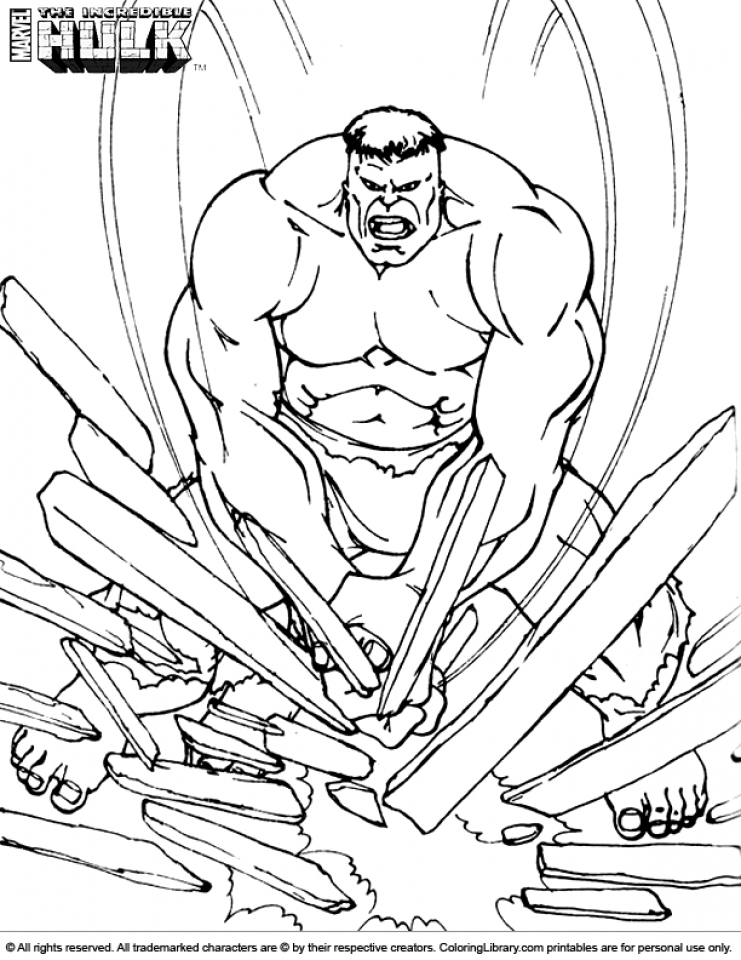 The Incredible Hulk Coloring Pages Free Printable 51