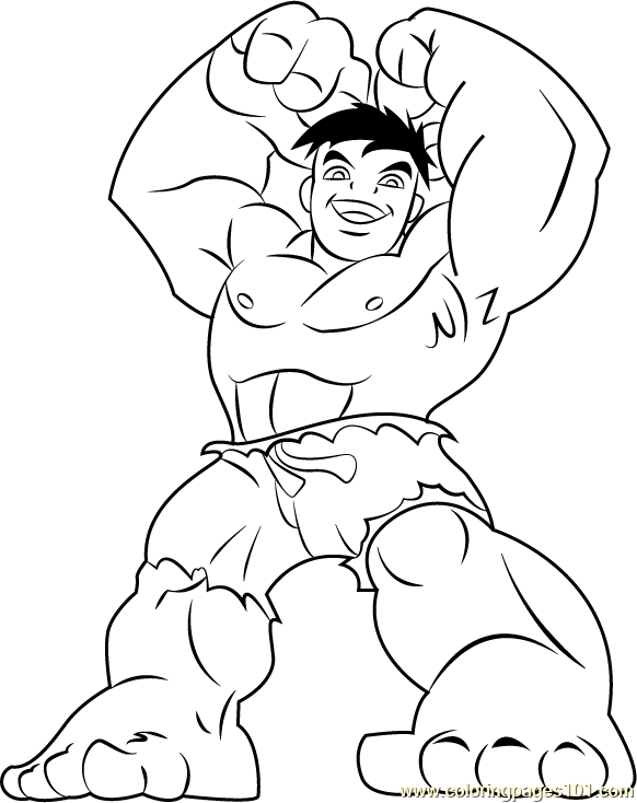 The Incredible Hulk Coloring Pages Free Printable 54