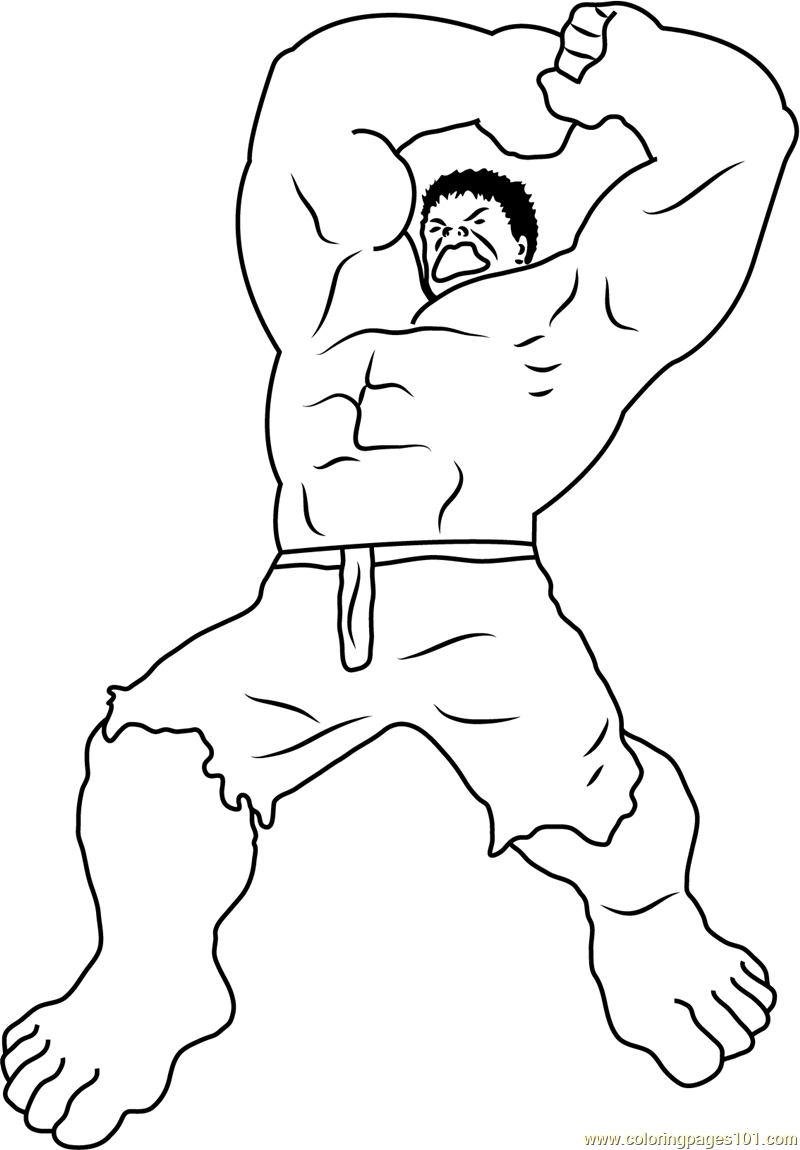 The Incredible Hulk Coloring Pages Free Printable 6