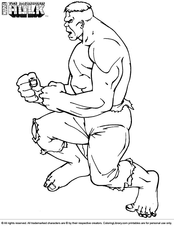 The Incredible Hulk Coloring Pages Free Printable 7