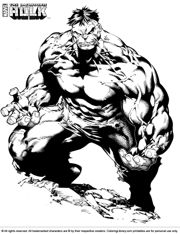 The Incredible Hulk Coloring Pages Free Printable 8