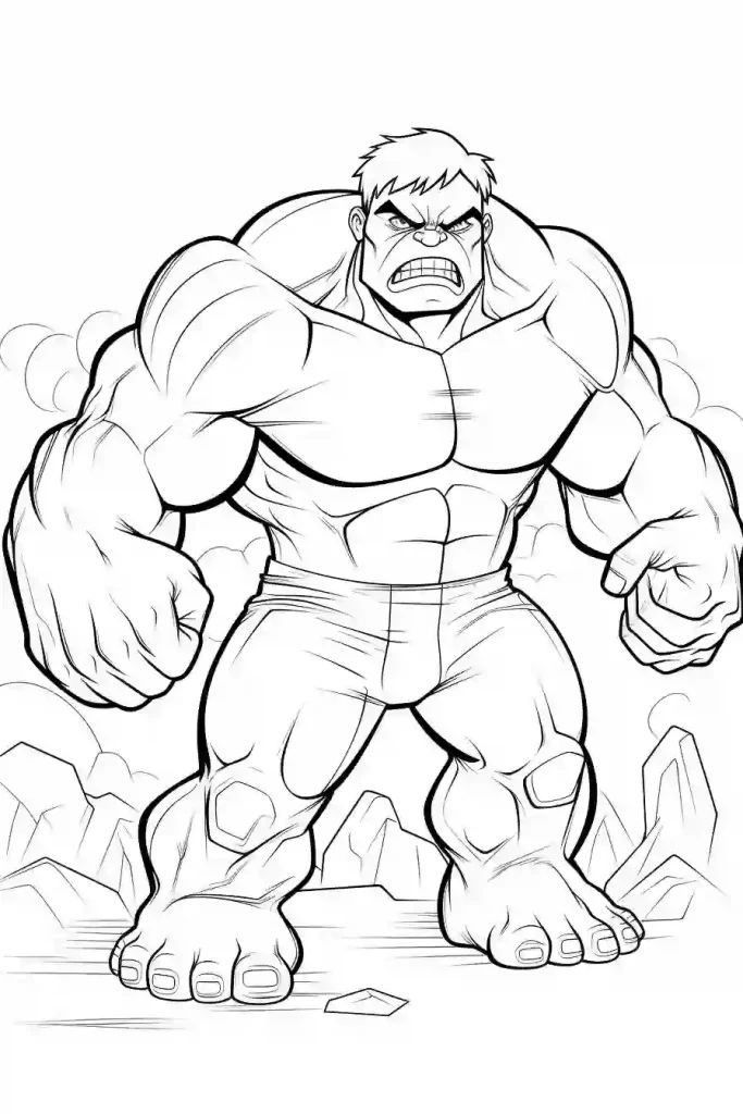 The Incredible Hulk Coloring Pages Free Printable 89