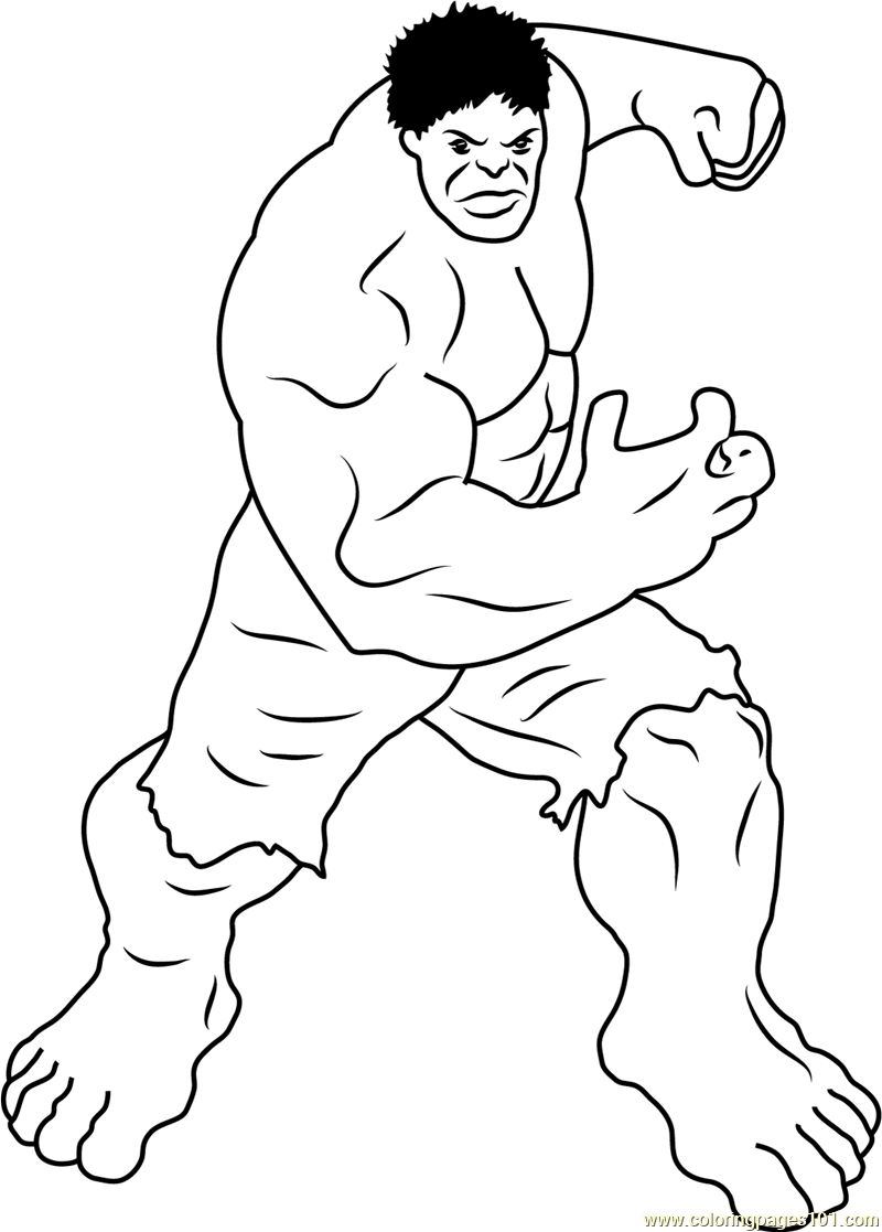 The Incredible Hulk Coloring Pages Free Printable 94