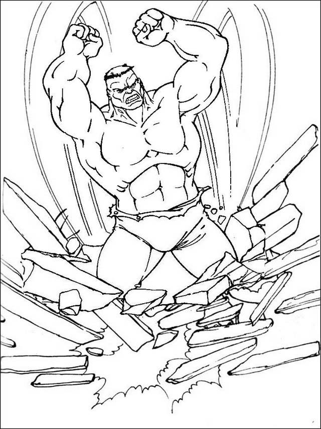 The Incredible Hulk Coloring Pages Free Printable 99