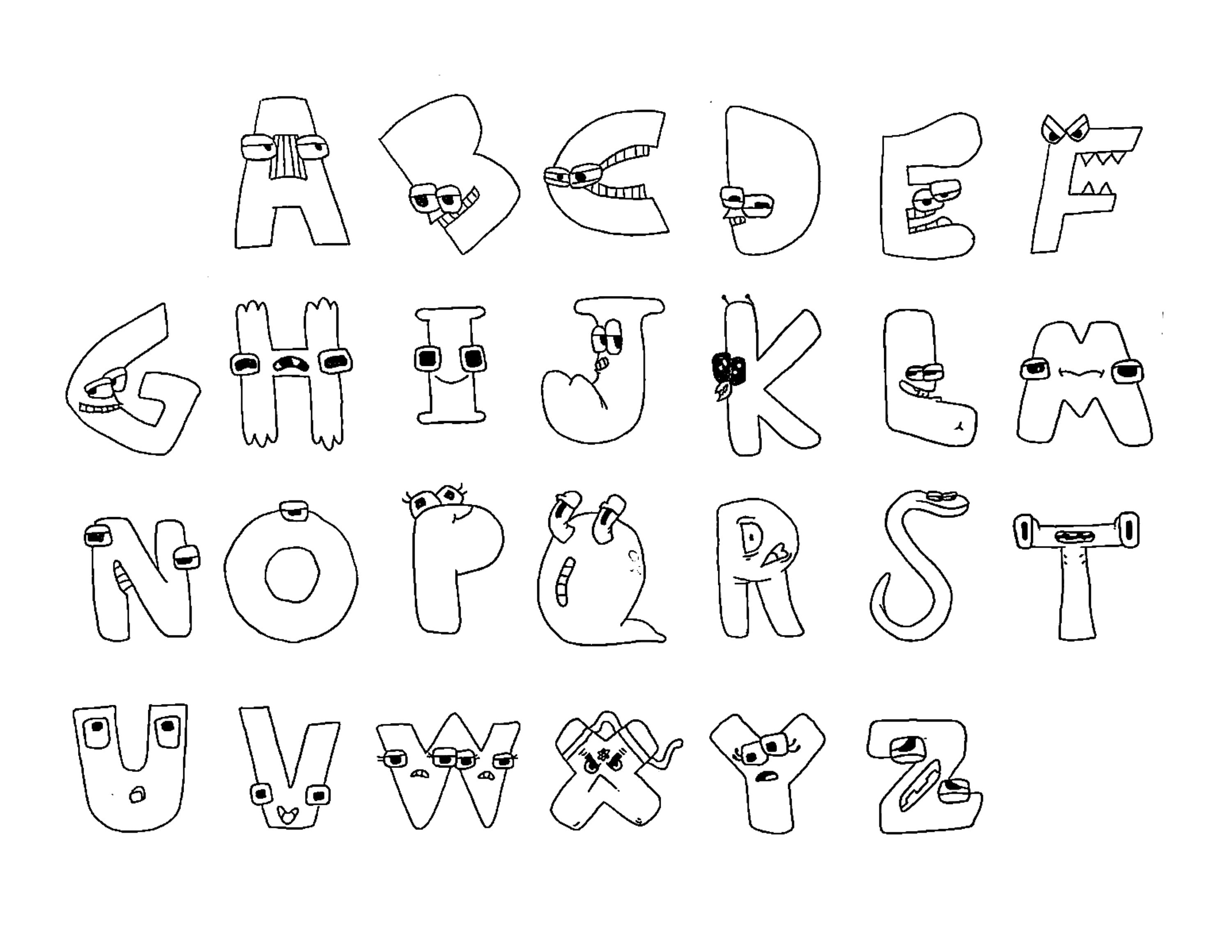 100+ Alphabet Lore Coloring Pages 16