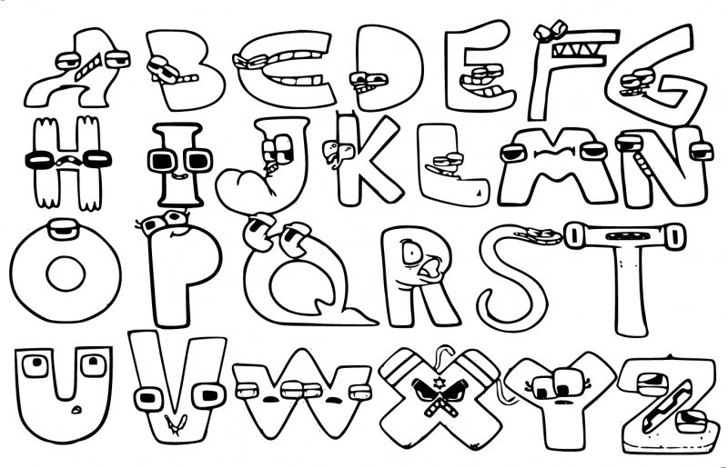 100+ Alphabet Lore Coloring Pages 17