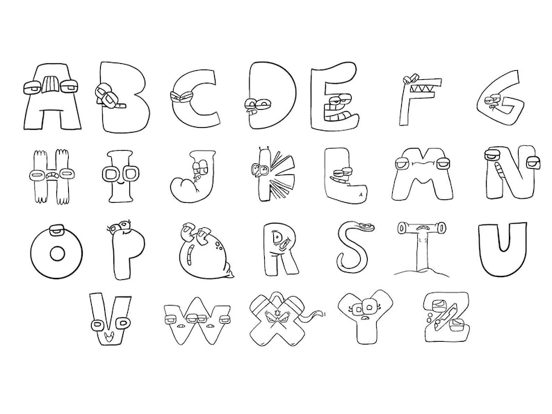 100+ Alphabet Lore Coloring Pages 30