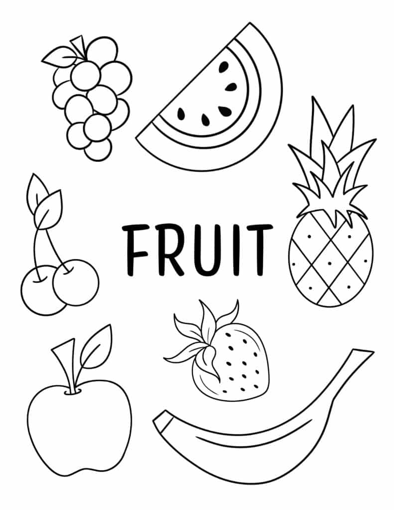 100+ Fruit Coloring Pages 30