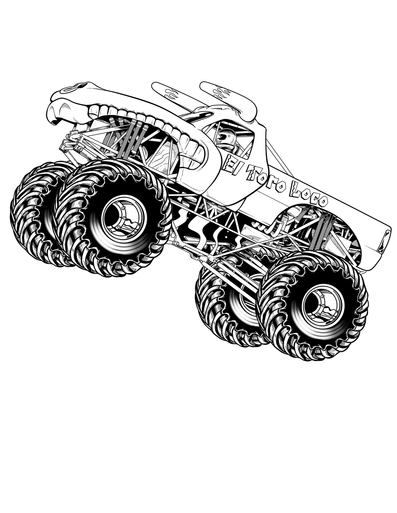 110+ Monster Truck Coloring Pages 1