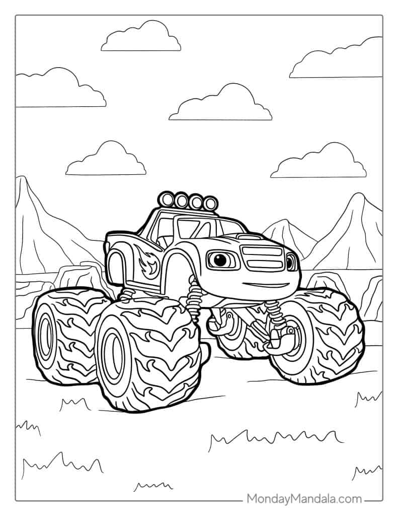 110+ Monster Truck Coloring Pages 103