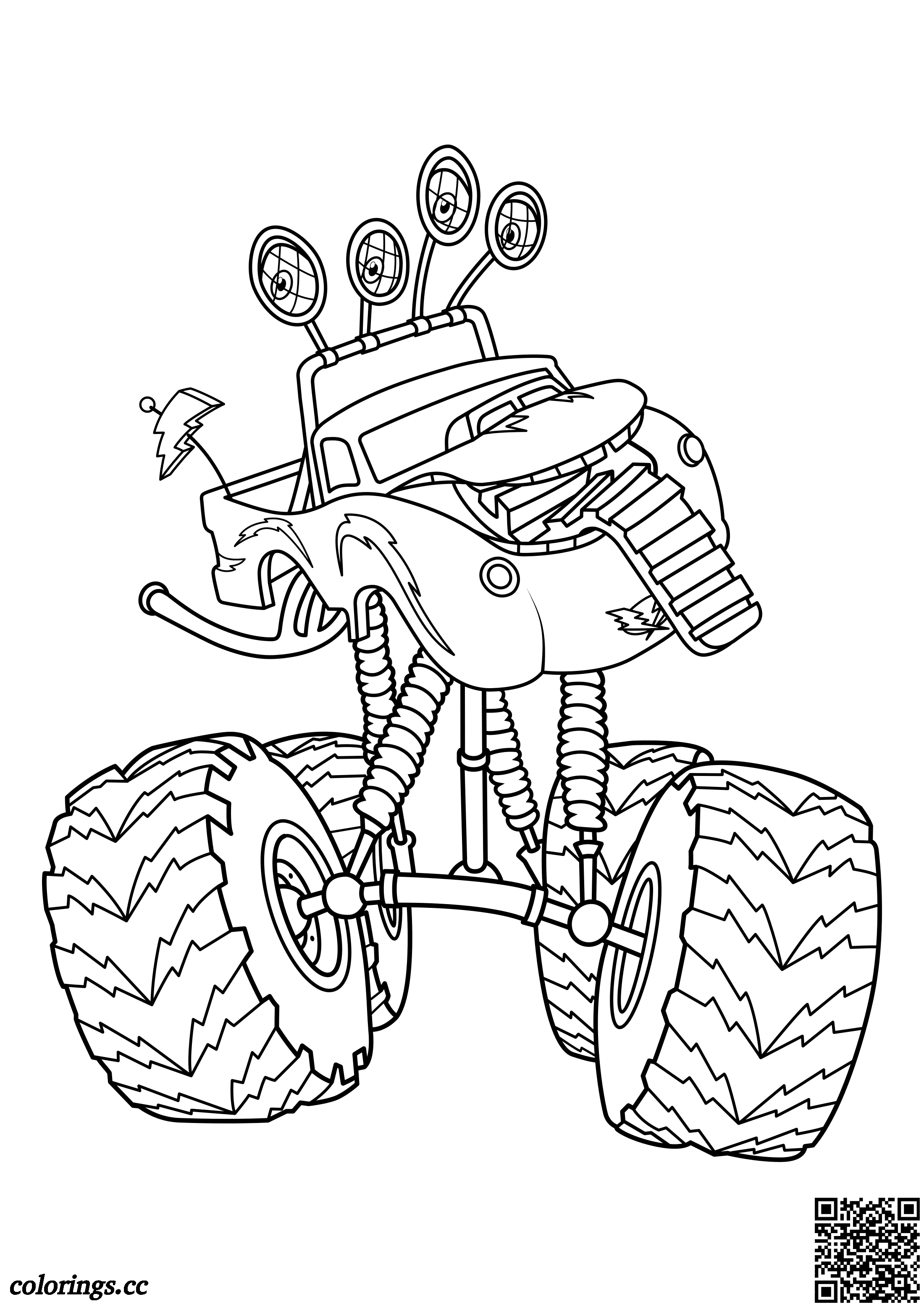 110+ Monster Truck Coloring Pages 111