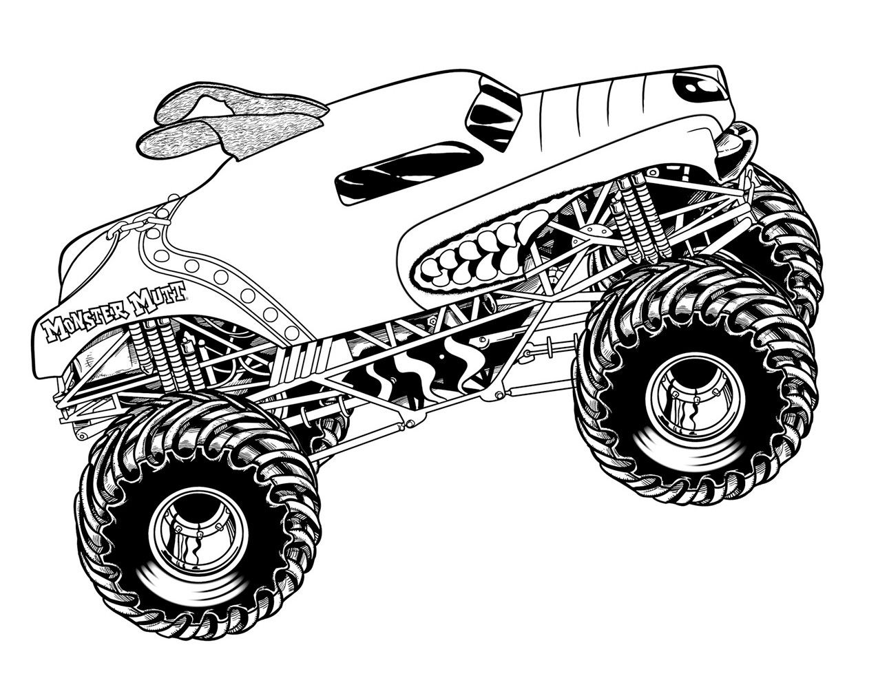 110+ Monster Truck Coloring Pages 115