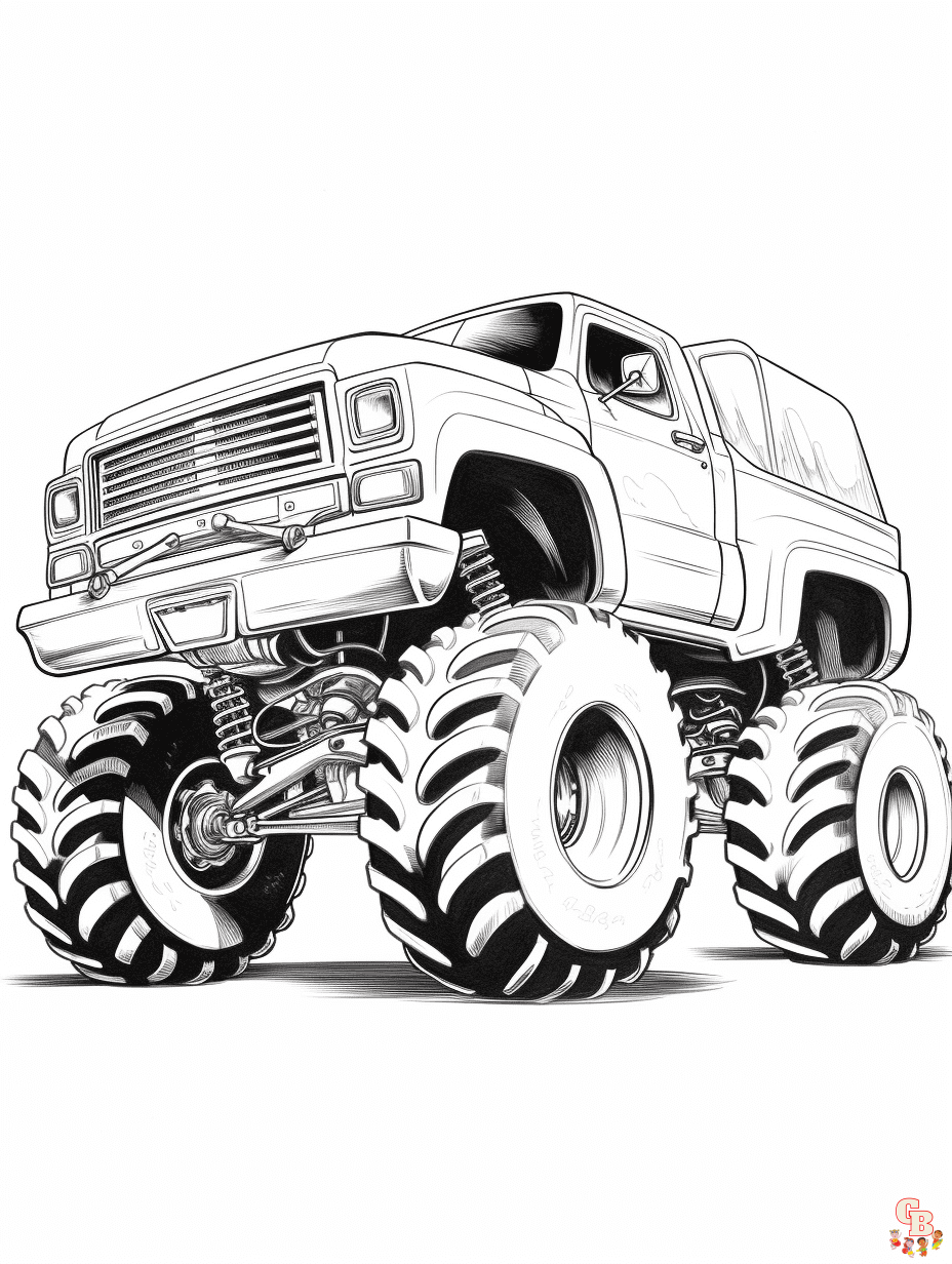 110+ Monster Truck Coloring Pages 25