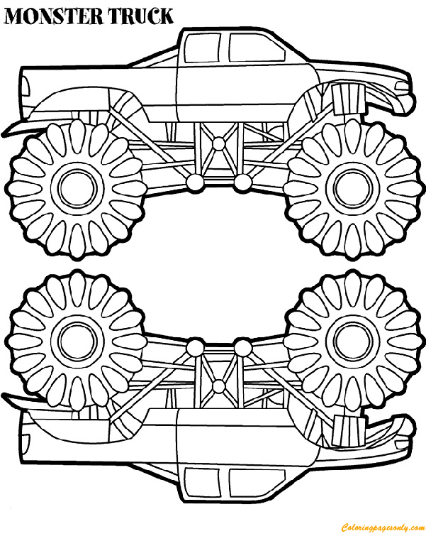 110+ Monster Truck Coloring Pages 30