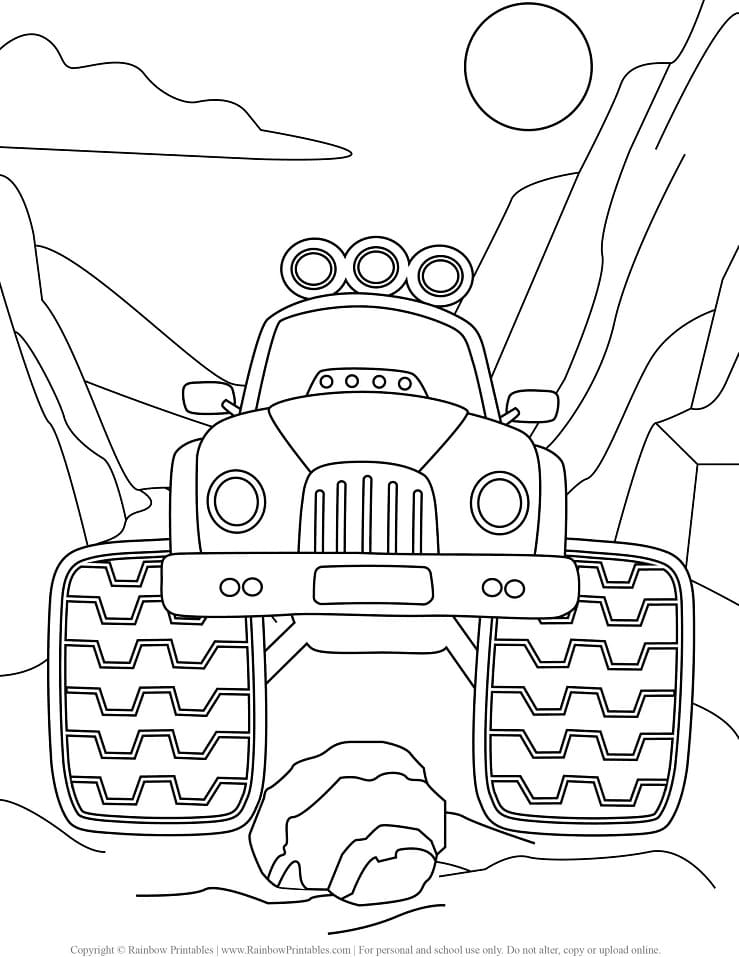 110+ Monster Truck Coloring Pages 57