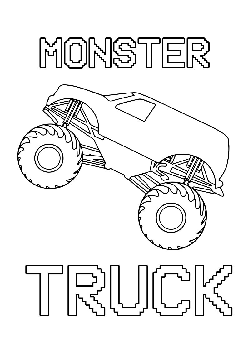 110+ Monster Truck Coloring Pages 8