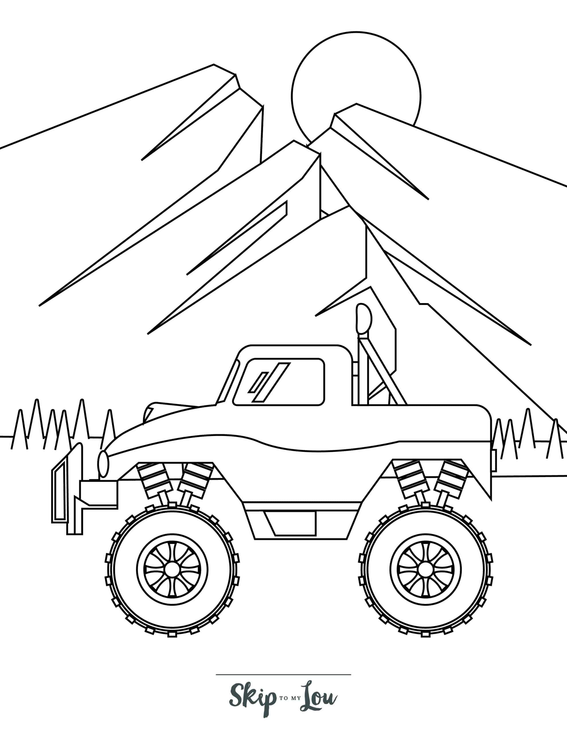 110+ Monster Truck Coloring Pages 85