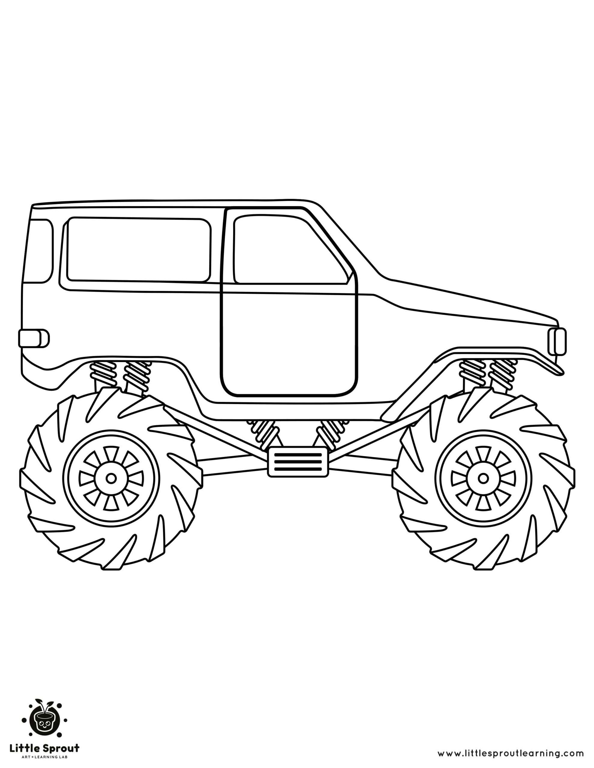 110+ Monster Truck Coloring Pages 87